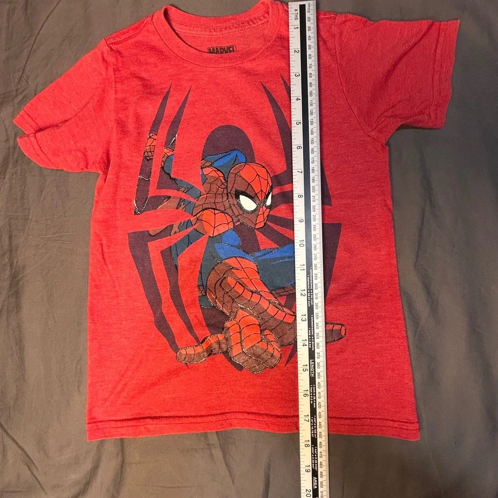 Marvel Spider-Man Kids Red Graphic T Shirt XS (4/5) Short Sleeve‎ Marvel